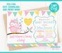 Pink and Green Owl Baby Shower Invitation