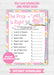  Pink and Green Owl The Price is Right Baby Shower Game
