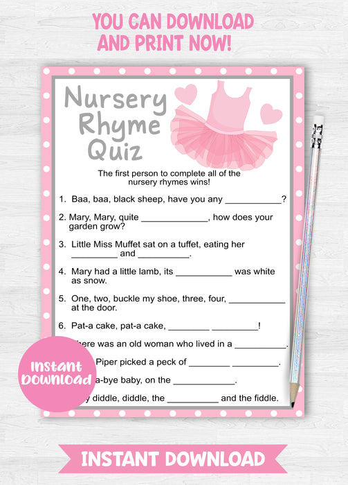  Tutu Excited Baby Word Scramble Baby Shower Game