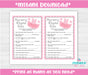  Tutu Excited Baby Word Scramble Baby Shower Game Instructions